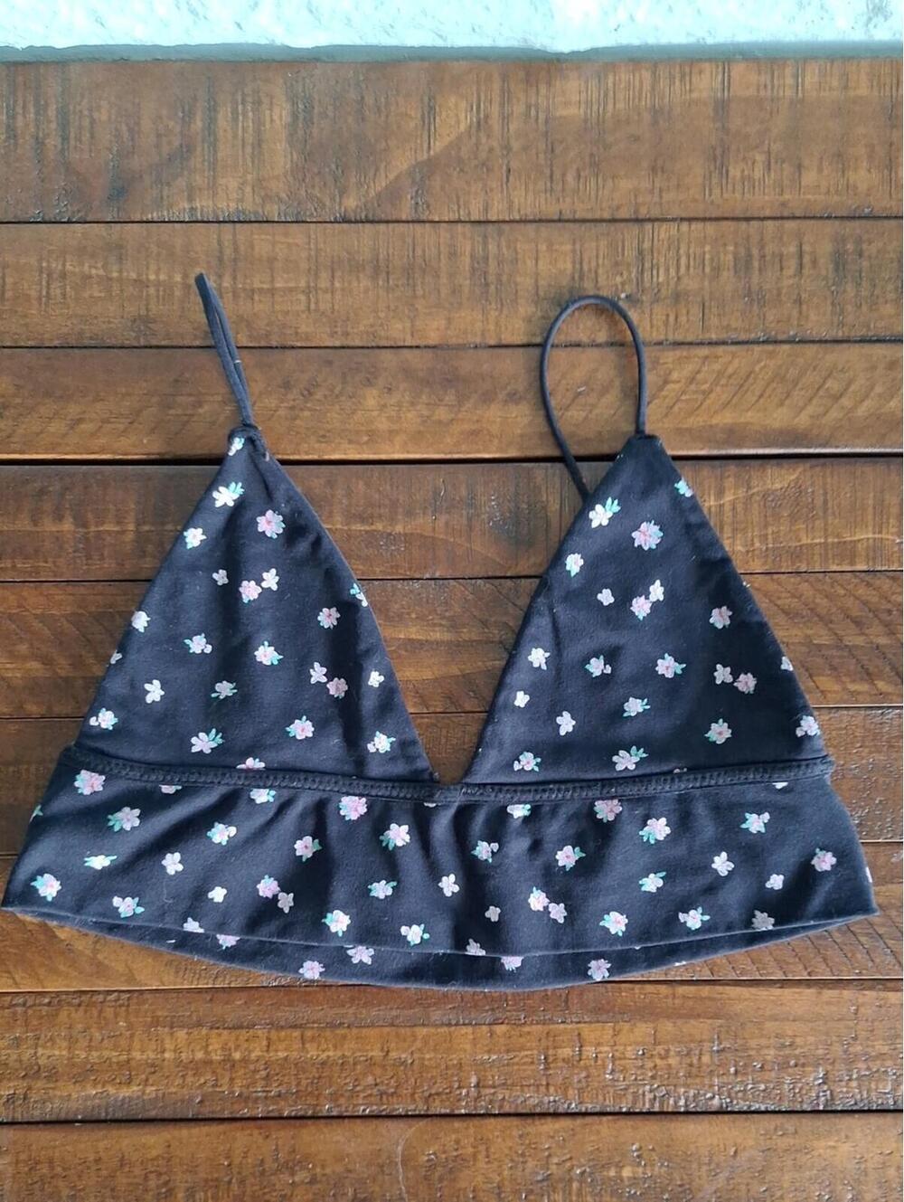 Pacsun La Hearts Floral Black Bralette Size Medium